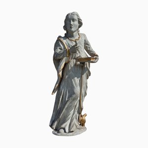 Upper Veneto Artist, Saint John the Evangelist, Late 18th Century, Wooden Sculpture