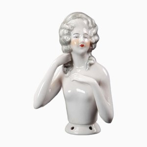 German Marie-Antoinette Half-Figurine in Porcelain from Thuringe, 20th Century