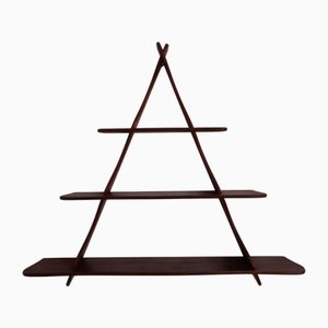 Mid-Century Triangular Teak Wall Shelf, Germany, 1960s