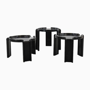Giotto Stoppino zugeschriebene Stapeltische für Kartell, 1970er, 3er Set