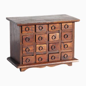 Small Vintage Pharmacy Cabinet with 16 Drawers, 1950s