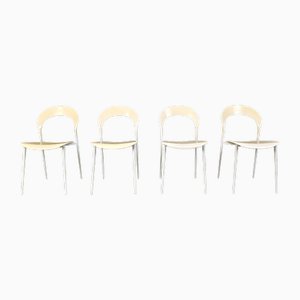 Sillas de comedor vintage atribuidas a Calligaris, años 80. Juego de 4