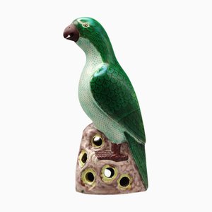 Chinese Famille Vert Study of Parrot, 19th Century
