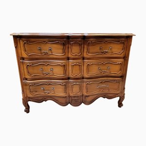 Louis XV Style Crossbow Chest of Drawers in Cherrywood, 1920s