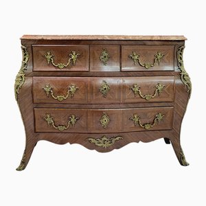 Louis XV Style Chest of Drawers in Precious Wood Marquetry
