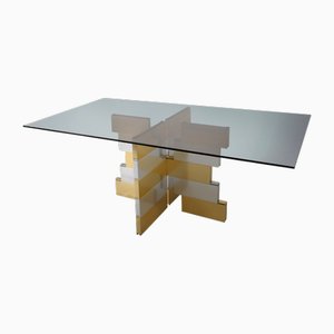 Mesa de comedor vintage al estilo de Paul Evans, años 70