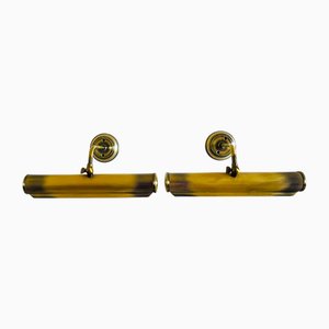 Spanish Brass Wall-Mounted Picture Art Lights, 2000s, Set of 2
