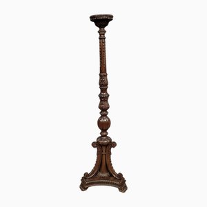 Renaissance Fackel aus geschnitztem Nussholz, 1850er