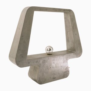 Large Aluminum Table Lamp, 1970s