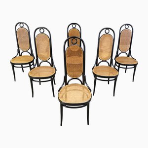 No. 207 Long John Dining Chairs by Michael Thonet for Gebrüder Thonet Vienna Gmbh, 1980s, Set of 6