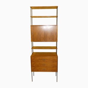 Mid-Century Freestanding Modular Filigree Shelving System in Teak, 1960s