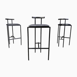 Postmodern Tokyo Bar Stools attributed to Rodney Kinsman for Bieffeplast, 1980s, Set of 3