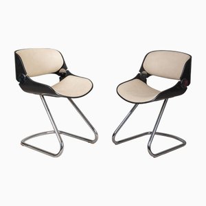 Weiße Arpege Baumann Stühle von Étienne Fermigier, 1970er