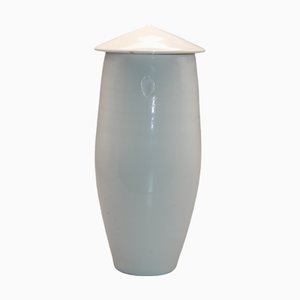 White Porcelain Lidded Jar with Shell Impression by Gilda Westermann, 1990s