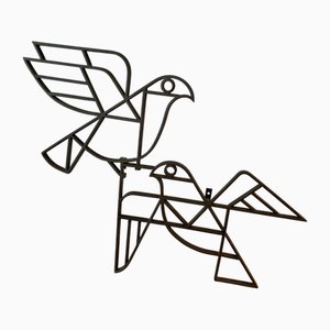 Großer Mid-Century Vogel aus Gusseisen, 1970er
