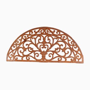 Semi-Circular Cast Iron Doormat with Metal Wall Decor, 1960s