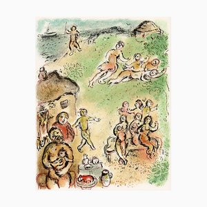 Marc Chagall, L'isola di Eolo da Odyssey, 1989, Litografia