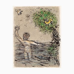 Marc Chagall, The Waves Swallow up Ulysses from Odyssey, 1989, Litografia