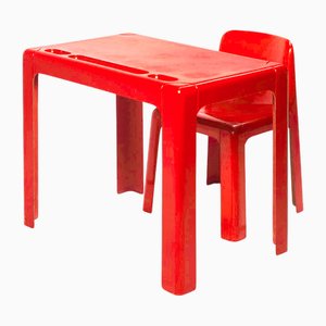 Chaise et Bureau Ozoo 700 par Marc Berthier pour Dan, France, 1970s, Set de 2
