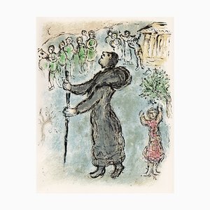 Marc Chagall, Ulisse travestito da mendicante dell'Odissea, 1989, Litografia