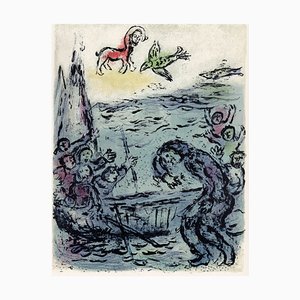 Marc Chagall, Ulises y sus compañeros de Odyssey, 1989, Litografía
