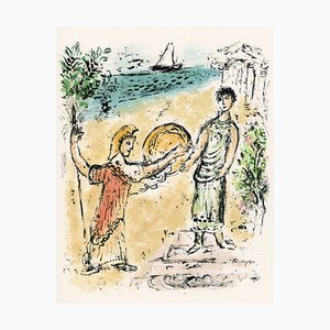 Marc Chagall, Atena e Telemaco da Odyssey, 1989, Litografia
