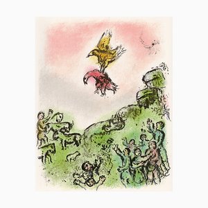 Marc Chagall, The Omens: The Goshawk and the Dove from Odyssey, 1989, Litografia
