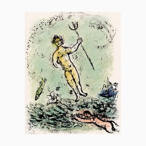 Marc Chagall, Poseidon de Odyssey, 1989, Litografía