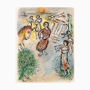 Marc Chagall, Preparativi per il banchetto dei pretendenti da Odyssey, 1989, Litografia