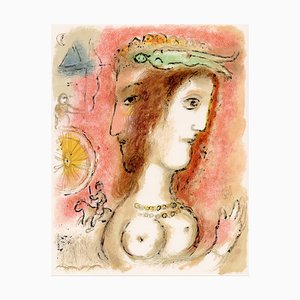 Marc Chagall, Ulysses and Penelope from Odyssey, 1989, Lithograph