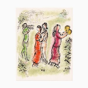 Marc Chagall, La fiesta de Odyssey, 1989, Litografía