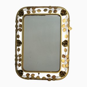 Specchio vintage in ferro battuto, anni '60