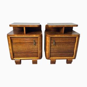 Italian Art Deco Nightstands, 1930s, Set of 2