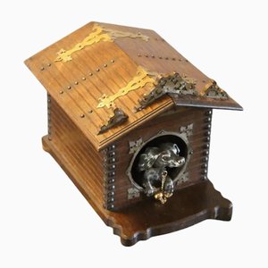 Scatola per sigari con cane in bronzo, Francia, fine XIX secolo