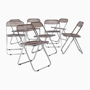 Plia Chairs attributed to Giancarlo Piretti, 1960s, Set of 8