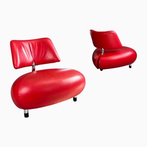 Set of Vintage Pallone Lounge Chairs from Leolux, 1980s