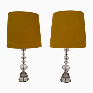 Lámparas de mesa grandes de vidrio acrílico de Ingo Maurer para Design M, Alemania, años 60. Juego de 2