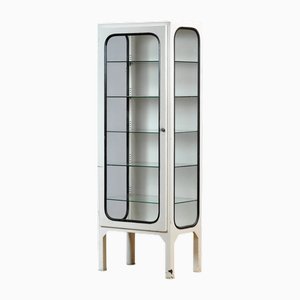 Vintage Iron and Glass Medical Cabinet, 1970s