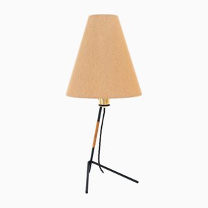 Large Table Lamp with Fabric Shade by Rupert Nikoll, Vienna, Austria, 1950s