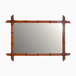 Large Wall Mirror in Imitation Bamboo