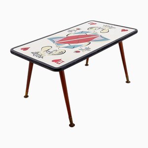 Queen of Hearts Coffee Table, 1950s