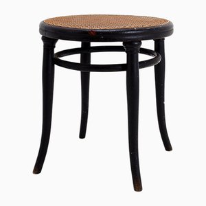 Stool in Black Bentwood by Michael Thonet