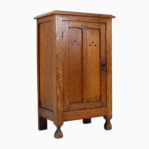 Petite Table de Chevet ou Meuble de Rangement Rustique, 20ème Siècle
