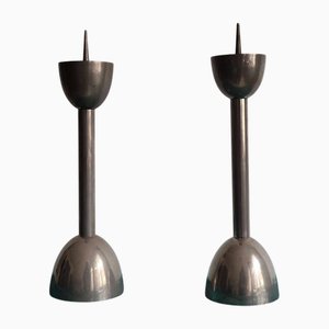 Candelabros daneses modernos, años 70. Juego de 2