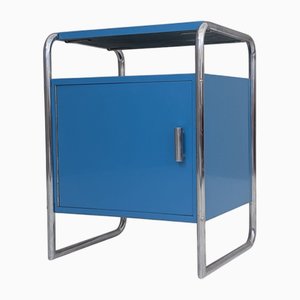 Bauhaus Tubular Steel Nightstand by J. Fenyves for Thonet, 1930s