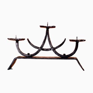 Vintage French Candleholder in Wrought Iron, 1960s