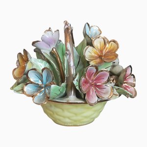 Blumenkorb aus Porzellan, 1960er