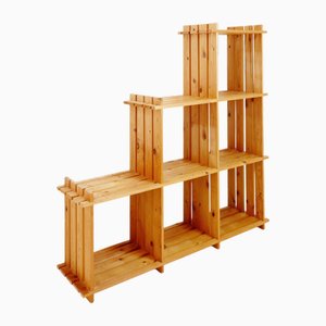 Pine Staircase Bookcase from Maison Regain, 1980s
