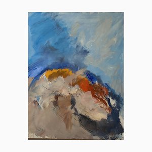 Robert Mus, Composition Abstraite, 1988, Huile sur Toile