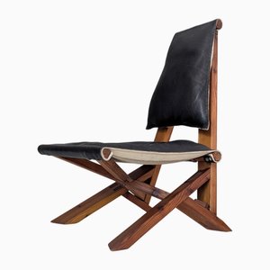 Sculptural Pine Lounge Chair by Pierre Chapo, 1970s